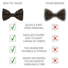 Musical Notes Brown Bow Tie - Bow Tie House