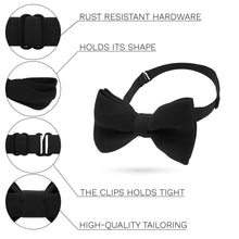Crape Black Bow Tie - Bow Tie House