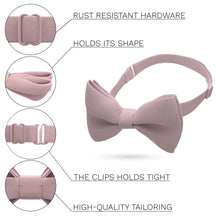 Crape Blush Pink Bow Tie - Bow Tie House