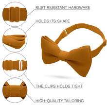 Crape Butterscotch Bow Tie - Bow Tie House