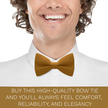 Crape Butterscotch Bow Tie - Bow Tie House