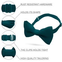 Crape Dark Green Bow Tie - Bow Tie House