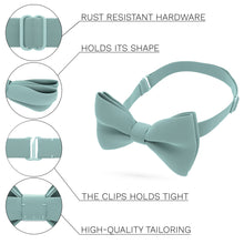 Crape Sage Green Bow Tie - Bow Tie House