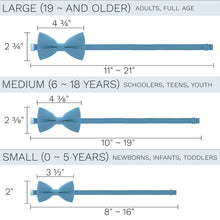 Crape Steel Blue Bow Tie - Bow Tie House