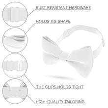 Crape White Bow Tie - Bow Tie House