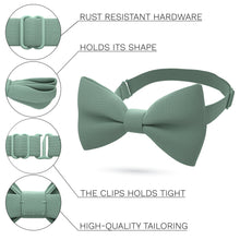 Green Fern Bow Tie with Handkerchief Set - Bow Tie House