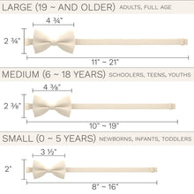 Ivory Bow Tie with Handkerchief Set - Bow Tie House