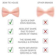 Light Peach Bow Tie with Handkerchief Set - Bow Tie House