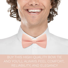 Light Peach Bow Tie with Handkerchief Set - Bow Tie House