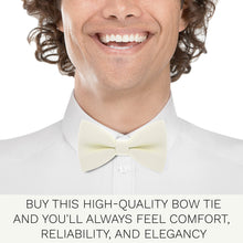 Milk Bow Tie with Handkerchief Set - Bow Tie House
