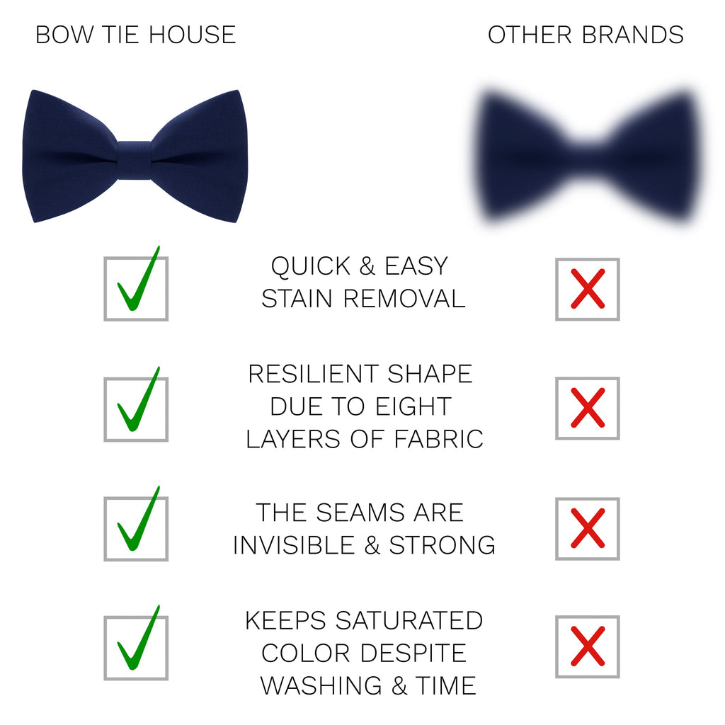 Navy Blue Basic Pre-Tied Bow Tie