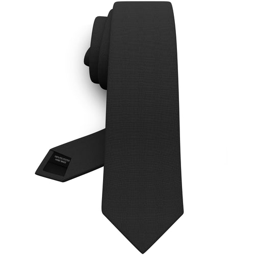 Gabardine Black Necktie