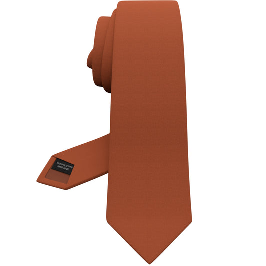 Gabardine Burnt Brick Necktie - Bow Tie House