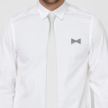 Gabardine White Necktie