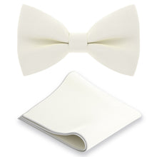 Milk Bow Tie with Handkerchief Set - Bow Tie House