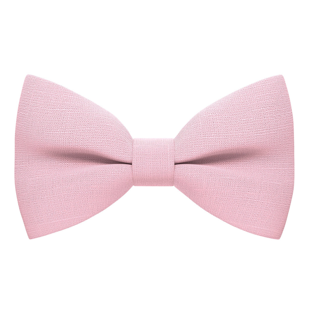 Linen Blush Pink Bow Tie - Bow Tie House