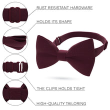 Linen Burgundy Bow Tie - Bow Tie House
