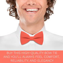 Linen Coral Bow Tie - Bow Tie House