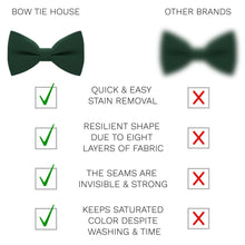 Linen Hunter Green Bow Tie - Bow Tie House