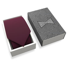 Oxford Merlot Red Necktie