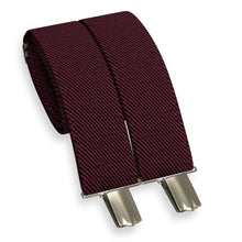 Burgundy Slim Suspenders for Men & Women Y-back Shape 1 inch wide