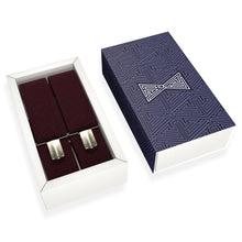 Burgundy Slim Suspenders for Men & Women Y-back Shape 1 inch wide