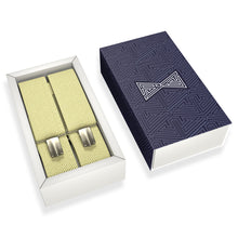 Cream Slim Suspenders for Men & Women Y-back Shape 1 inch wide