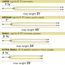 Cream Slim Suspenders for Men & Women Y-back Shape 1 inch wide