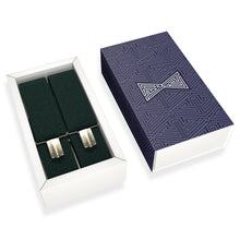 Dark Green Slim Suspenders for Men & Women Y-back Shape 1 inch wide