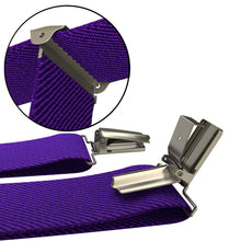 Dark Purple Slim Suspenders for Men & Women Y-back Shape 1 inch wide