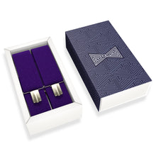 Dark Purple Slim Suspenders for Men & Women Y-back Shape 1 inch wide