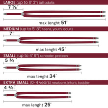 Deep Red Slim Suspenders for Men & Women Y-back Shape 1 inch wide