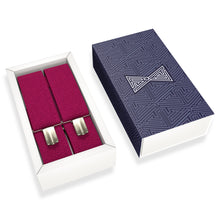 Hot Pink Slim Suspenders for Men & Women Y-back Shape 1 inch wide