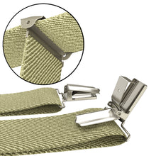 Light Fern Slim Suspenders for Men & Women Y-back Shape 1 inch wide