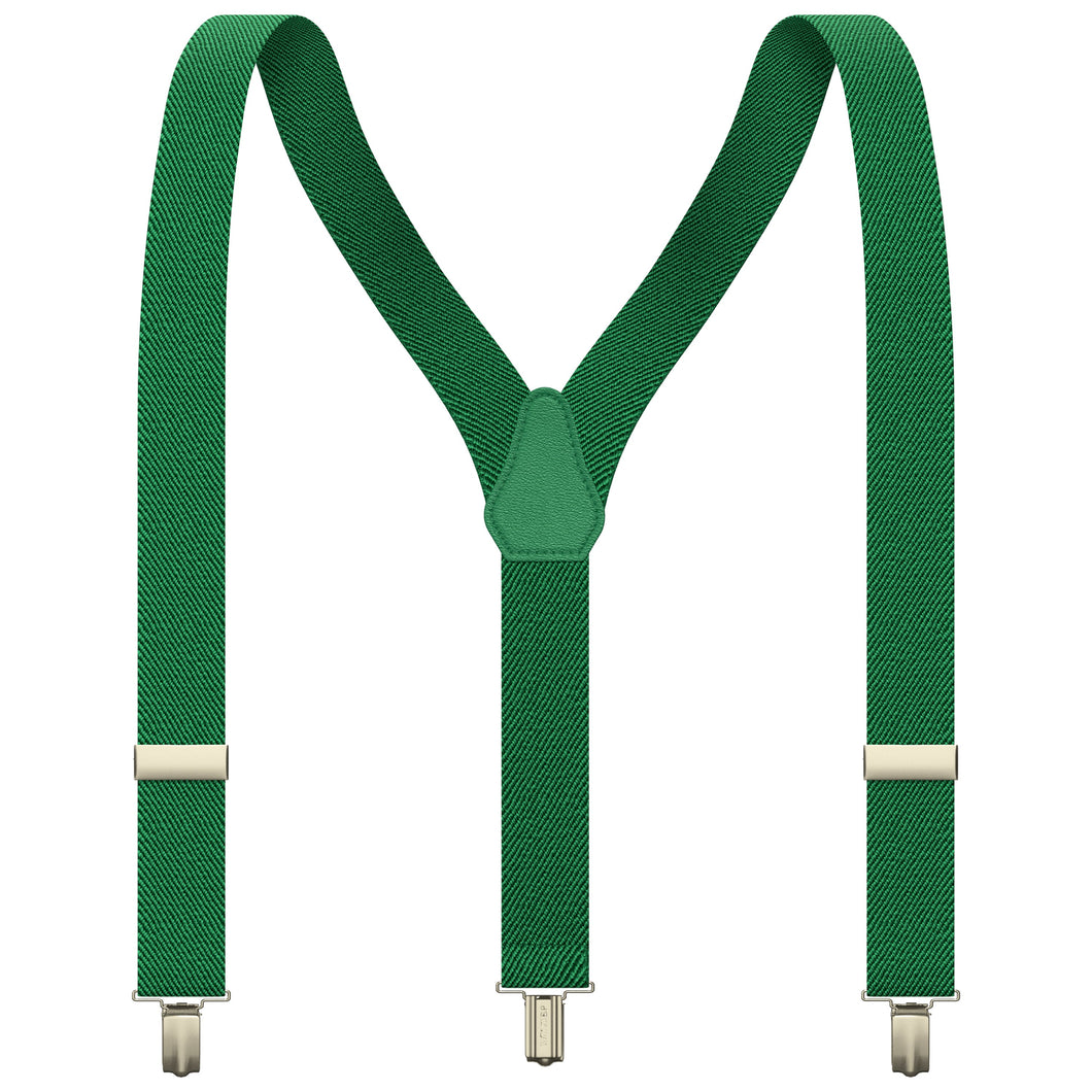Light Green Slim Suspenders for Men & Women Y-back Shape 1 inch wide