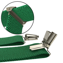 Light Green Slim Suspenders for Men & Women Y-back Shape 1 inch wide