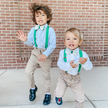 Light Green Slim Suspenders for Men & Women Y-back Shape 1 inch wide