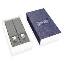 Light Grey Slim Suspenders for Men & Women Y-back Shape 1 inch wide