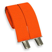 Neon Orange Slim Suspenders for Men & Women Y-back Shape 1 inch wide