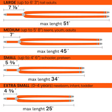 Neon Orange Slim Suspenders for Men & Women Y-back Shape 1 inch wide