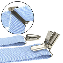 Pastel Blue Slim Suspenders for Men & Women Y-back Shape 1 inch wide