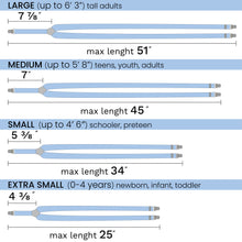 Pastel Blue Slim Suspenders for Men & Women Y-back Shape 1 inch wide