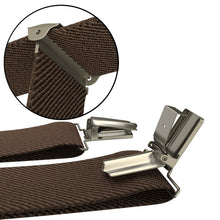 Pecan Brown Slim Suspenders for Men & Women Y-back Shape 1 inch wide