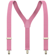 Pink Slim Suspenders for Men & Women Y-back Shape 1 inch wide