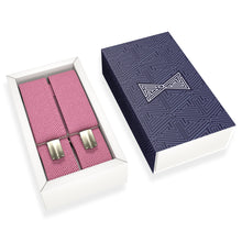 Pink Slim Suspenders for Men & Women Y-back Shape 1 inch wide