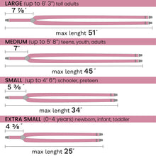 Pink Slim Suspenders for Men & Women Y-back Shape 1 inch wide