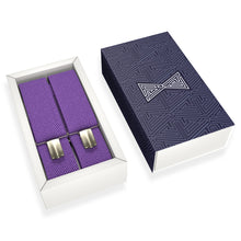 Purple Slim Suspenders for Men & Women Y-back Shape 1 inch wide