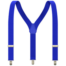 Royal Blue Slim Suspenders for Men & Women Y-back Shape 1 inch wide
