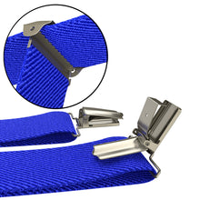 Royal Blue Slim Suspenders for Men & Women Y-back Shape 1 inch wide