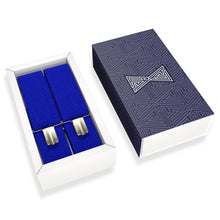 Royal Blue Slim Suspenders for Men & Women Y-back Shape 1 inch wide